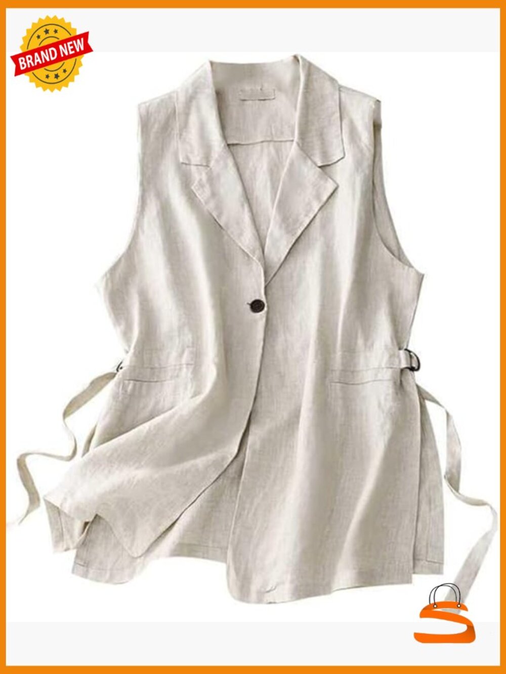 Sleeveless Blazer Vest for Women Dressy Office Work Tops